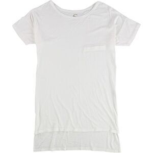 Chaser Collection Womens Solid Pocket Basic T-Shirt, White, NWT